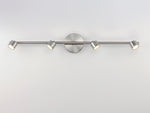 Taylor 4-Light Fixed Rail LED Track, 1,820 Lumens, 28W, 3000K CCT, 120-277V, Black, White or Satin Nickel Finish