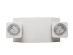 LED Reduced Profile Thermoplastic Emergency Unit with Two Adjustable Heads, White or Black Finish