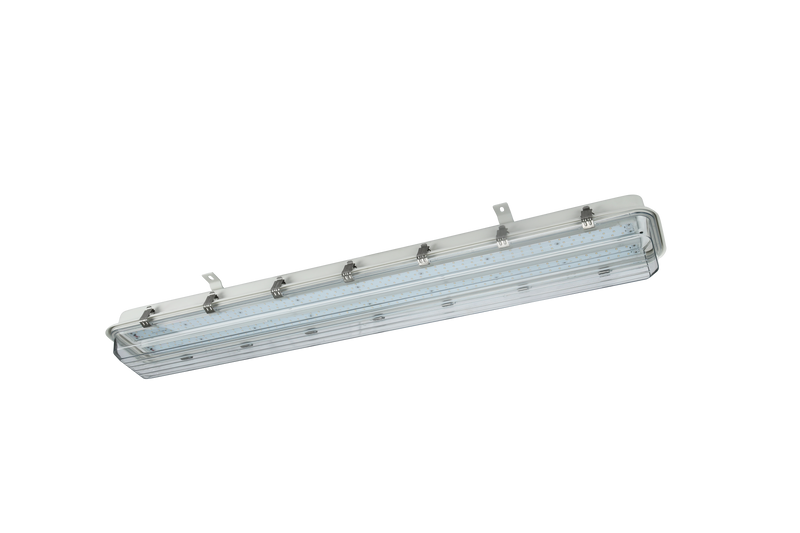 4FT LED Linear Explosion Proof Light, Class 1 Division 2, 7000 Lumens, 50W, 5000K, Beam Angle 120 degree, 100-277V, R Series