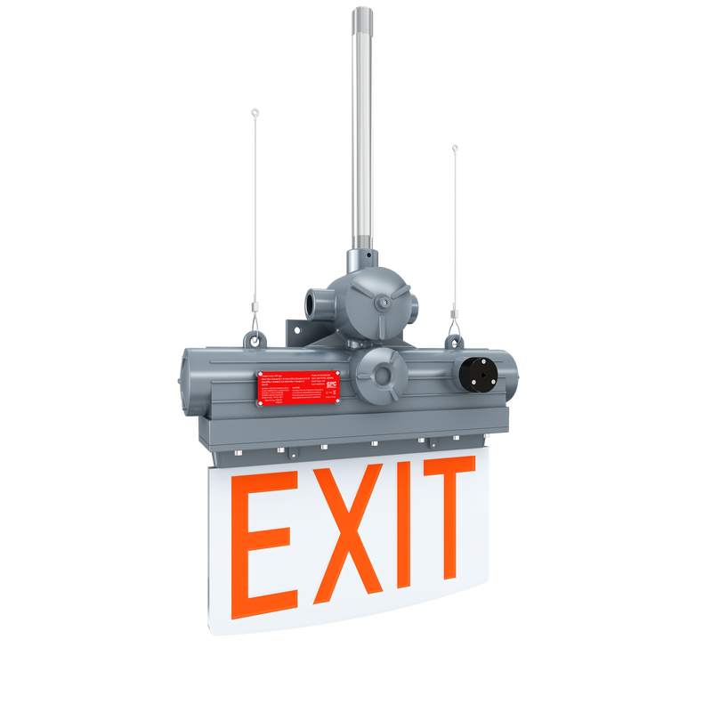 Explosion Proof Edge Lit LED Exit Sign, Class 1 Division 1, 5W, 100-277V