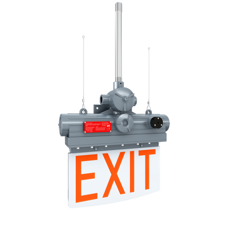 Explosion Proof Edge Lit LED Exit Sign, Class 1 Division 1, 5W, 100-277V