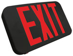 LED Thermoplastic Exit Sign, Universal Single/Double Face, Red/Green Field Selectable, White or Black Housing