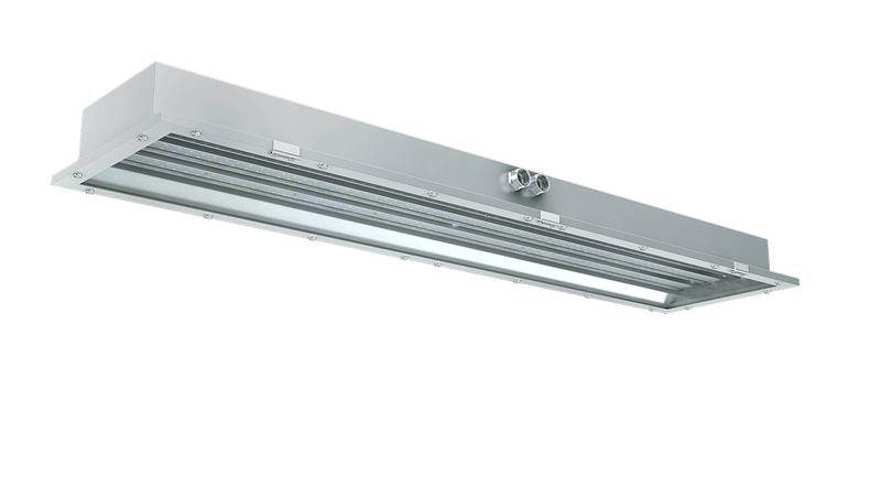 LED Hazardous Location Paint Booth Light, Class 1 Division 2, 5600-8400 Lumens, 40W or 60W, 100-277V