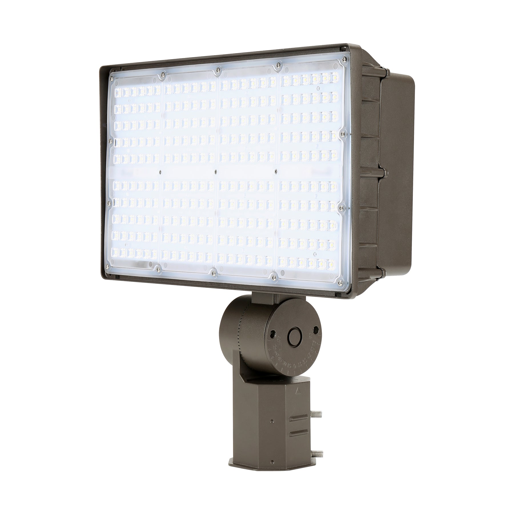 LED Flood Light, 18,500 Lumens, 130W, 5000K, 120-277V, Yoke or Slipfitter Mount, Dark Bronze Finish