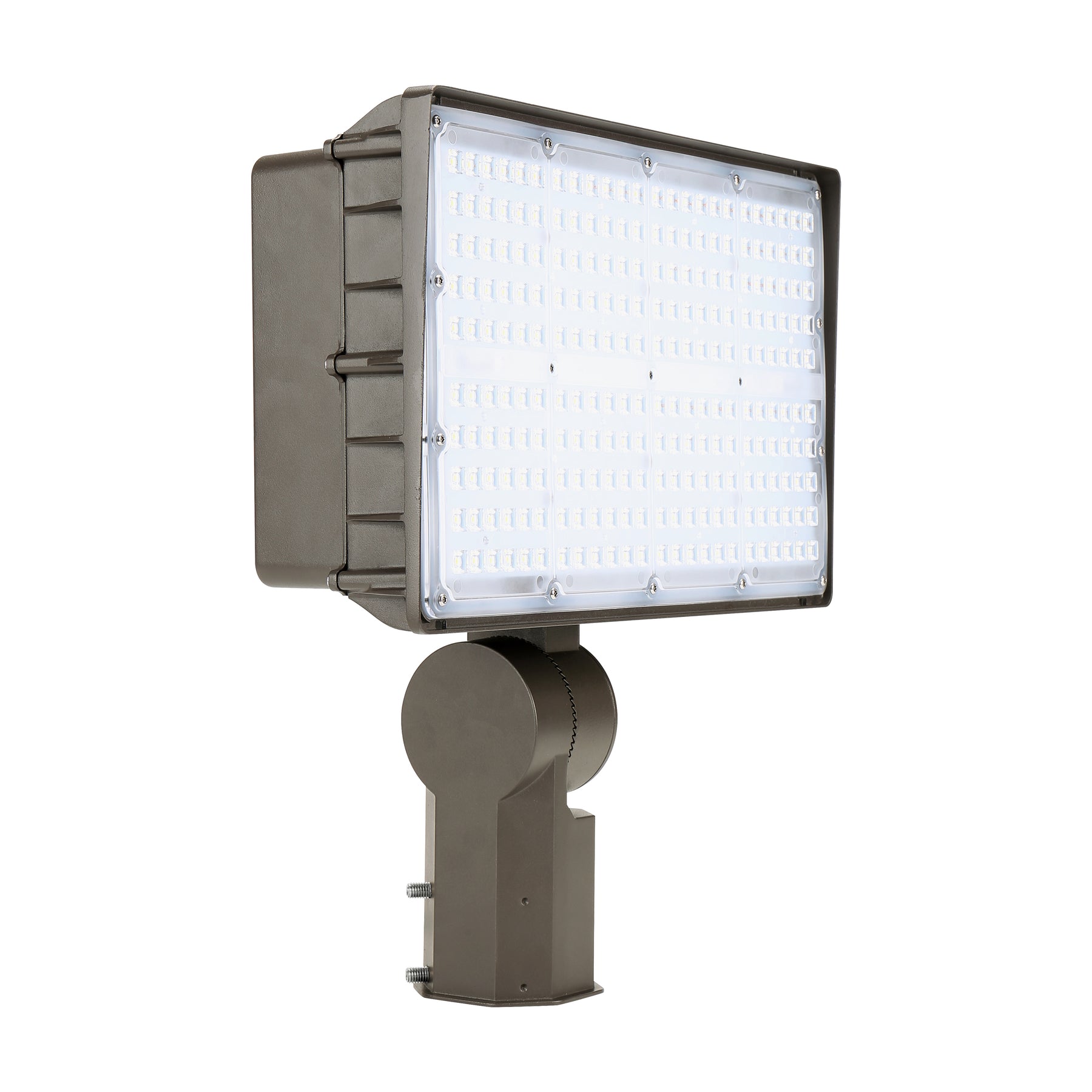 LED Flood Light, 27,000 Lumens, 200W, 5000K, 120-277V, Yoke or Slipfitter Mount, Dark Bronze Finish