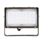 LED Flood Light, 2000 Lumens, 15W, 5000K, 120-277V, Knuckle or Trunnion Mount, Dark Bronze Finish