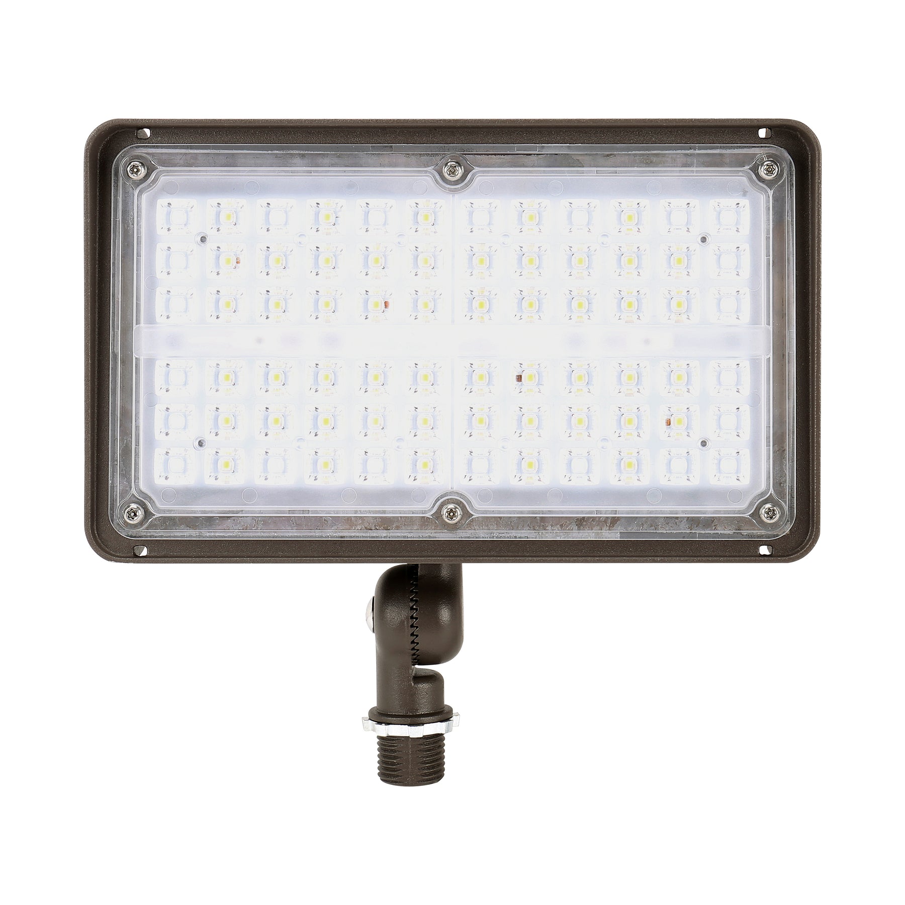 LED Flood Light, 6,150 Lumens, 45W, 5000K, 120-277V, Knuckle or Trunnion Mount, Dark Bronze Finish