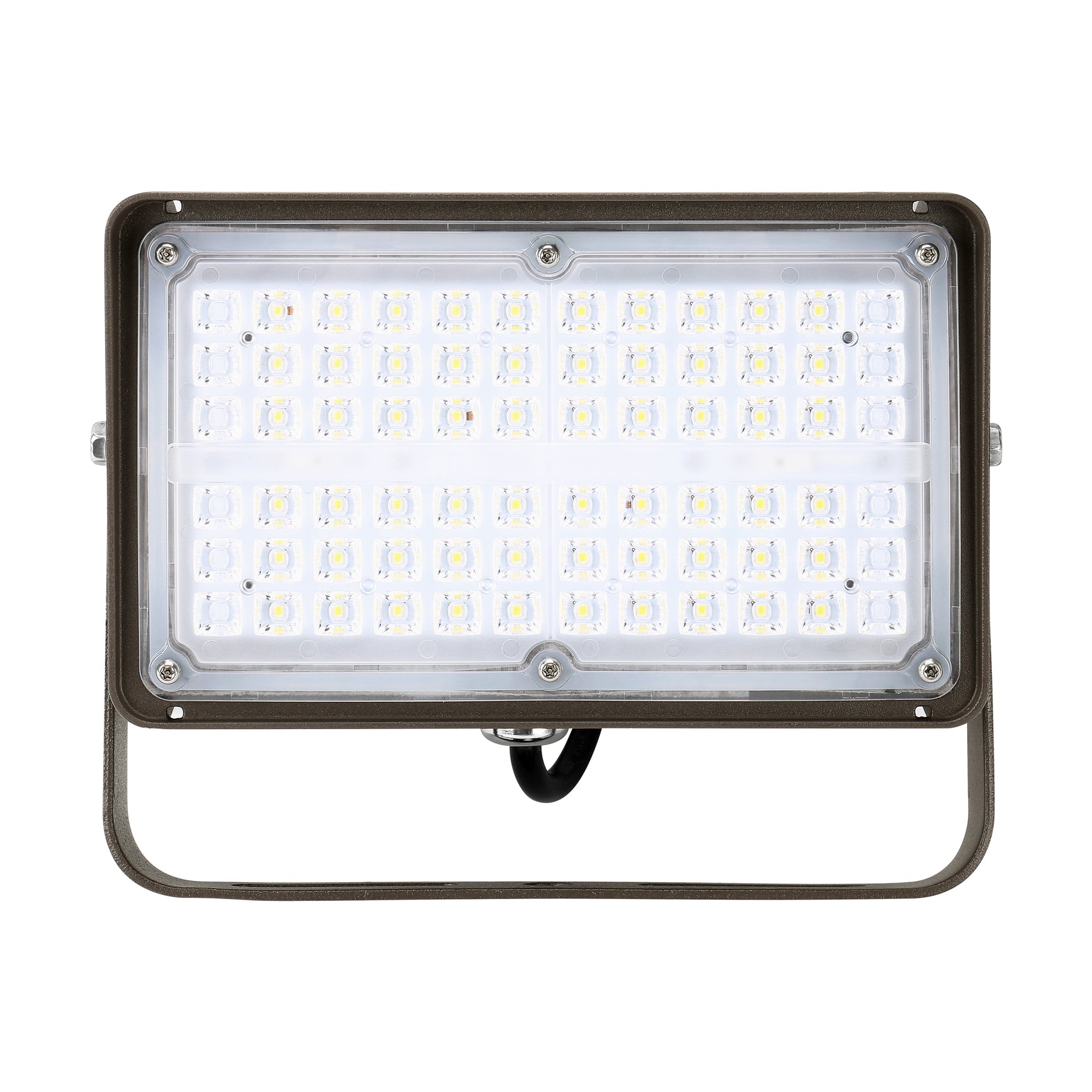 LED Flood Light, 6,150 Lumens, 45W, 5000K, 120-277V, Knuckle or Trunnion Mount, Dark Bronze Finish