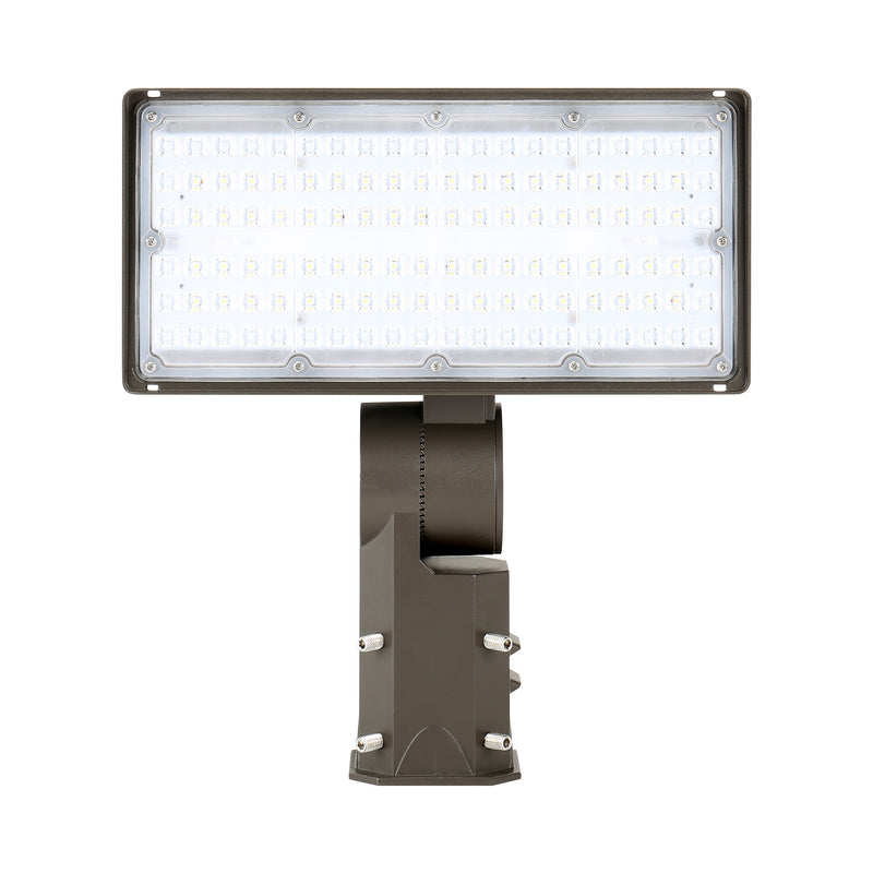 LED Flood Light, 9400 Lumens, 70W, 5000K, 120-277V, Yoke or Slipfitter Mount, Dark Bronze Finish