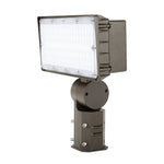 LED Flood Light, 9400 Lumens, 70W, 5000K, 120-277V, Yoke or Slipfitter Mount, Dark Bronze Finish