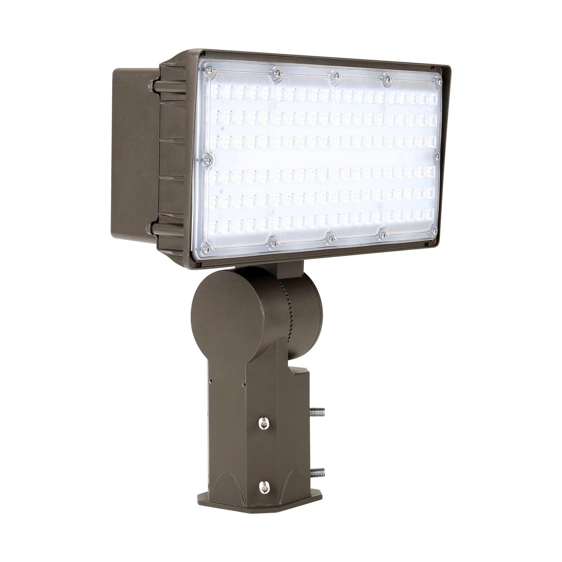 LED Flood Light, 9400 Lumens, 70W, 5000K, 120-277V, Yoke or Slipfitter Mount, Dark Bronze Finish