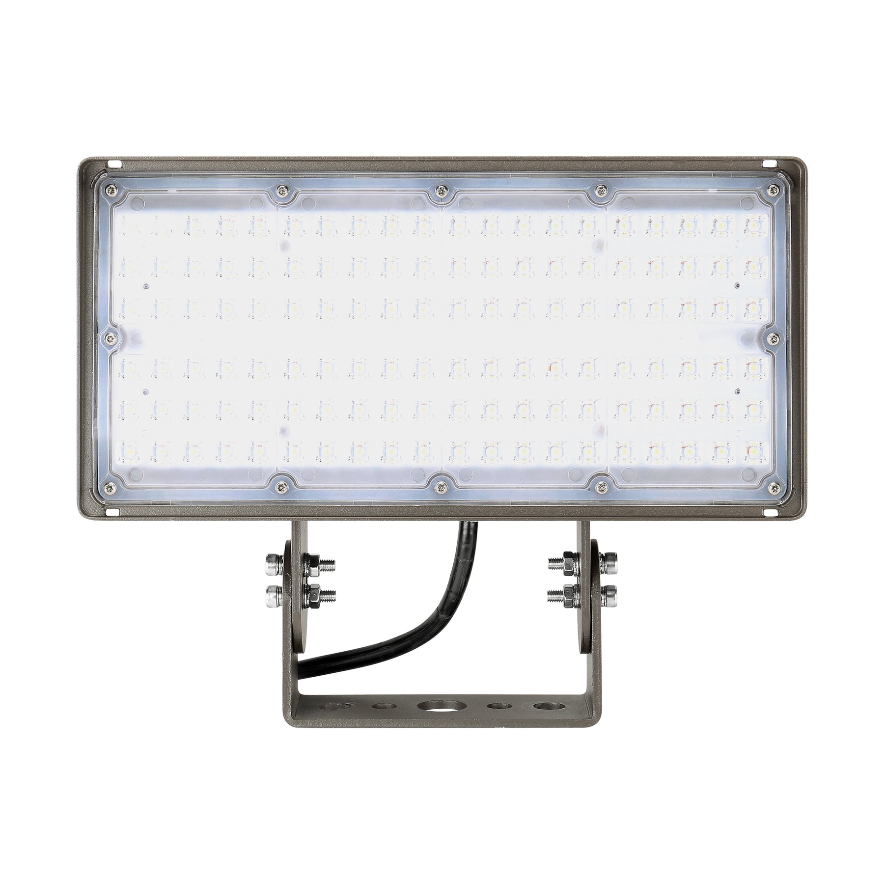 LED Flood Light, 13,500 Lumens, 100W, 5000K, 120-277V, Yoke or Slipfitter Mount, Dark Bronze Finish