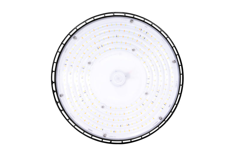 LED UFO High Bay, 150W, 22000 Lumens, CCT Selectable, 120-277V, Black Finish