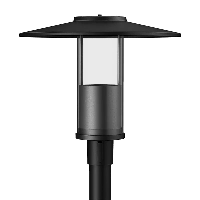 Modern Top-Hat Post-Top Area Light with Indirect Light Source, 4000 Lumen Max, Wattage and CCT Selectable