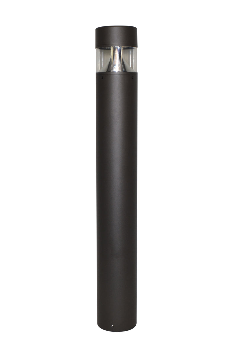 LED 6" Flat Top Bollard, 3997 Lumens, Wattage and CCT Selectable, 120-347V, Bronze Finish