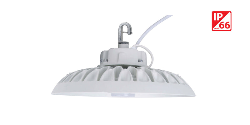 15" LED UFO High Bay, 200 Watt, 120-277V, 32,985 Lumens, 5000K, White Finish