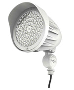 LED Bullet Flood Light, 25W, 3292 Lumen Max, Wattage and CCT Selectable, Integrated Photocell, Knuckle Mount, 120-277V, Bronze or White