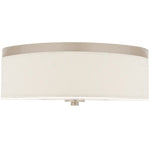 18" LED Fabric Drum Fixture, 1800 Lumens, 35W, CCT Selectable, 120V, Brushed Nickel Finish