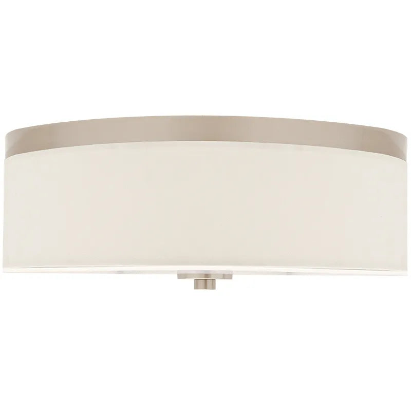 18" LED Fabric Drum Fixture, 1800 Lumens, 35W, CCT Selectable, 120V, Brushed Nickel Finish