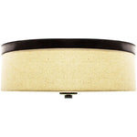 15" LED Fabric Drum Fixture, 1400 Lumens, 25W, CCT Selectable, 120V, Bronze Finish