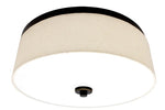 15" LED Fabric Drum Fixture, 1400 Lumens, 25W, CCT Selectable, 120V, Bronze Finish