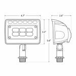 Integrated LED Wall Wash Landscape Flood Light, 12 Watt, 1260 Lumen Max, 3000K or 5000K, 12V