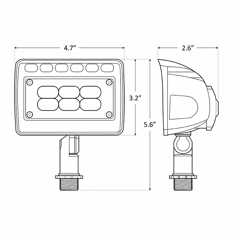 Integrated LED Wall Wash Landscape Flood Light, 12 Watt, 1260 Lumen Max, 3000K or 5000K, 12V