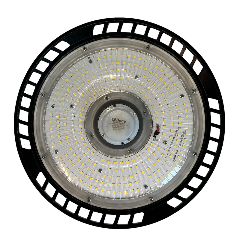 LED UFO High Bay Light, 22500 Lumen Max, Wattage Selectable 80W/100W/150W, 5000K, 100-277V, 1-10V Dimming