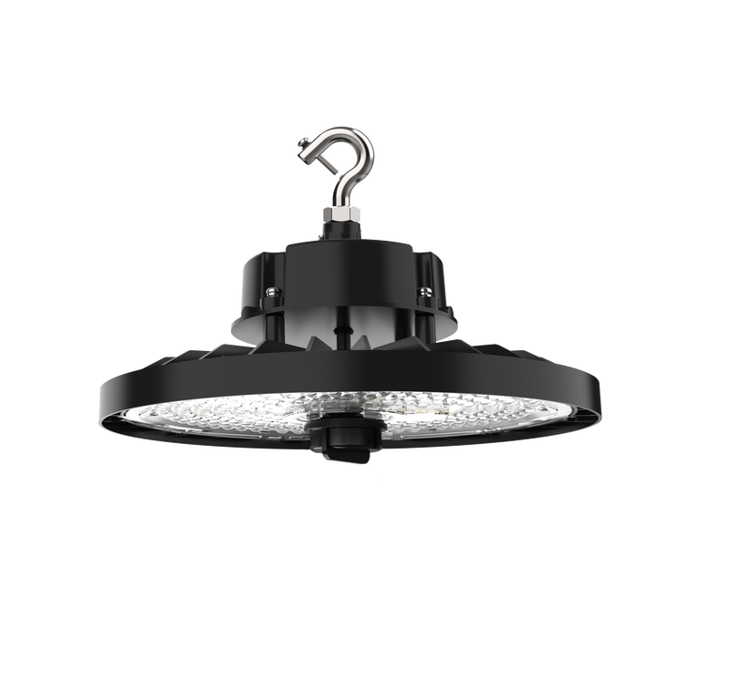 Saturn LED UFO High Bay, 100 watt, 120-277V, 18,500 Lumens, 5000K CCT, Black Finish