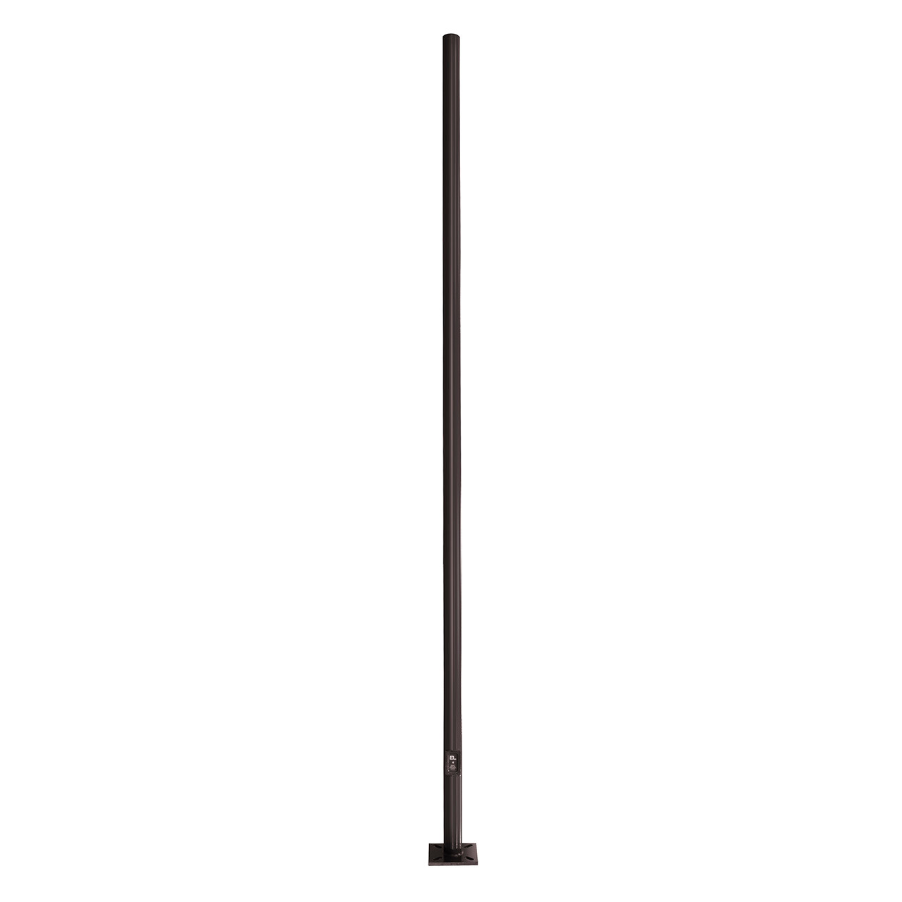 Quick Ship - 15 Foot Round Straight Steel Light Pole, 4 Inch Diameter, 11 Gauge