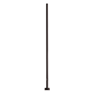 Quick Ship - 15 Foot Round Straight Steel Light Pole, 4 Inch Diameter, 11 Gauge