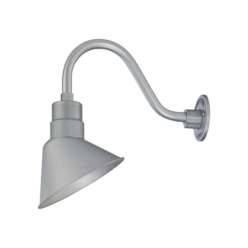 Millennium Lighting 10" RLM Angle Shade, Galvanized Finish