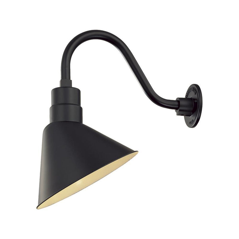 Millennium Lighting 12" RLM Angle Shade, Satin Black Finish