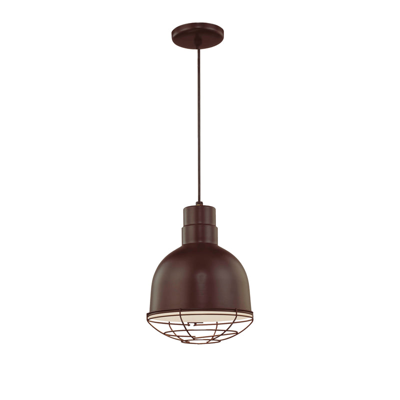 Millennium Lighting Rosemont 10" RLM/ Cord Hung Deep Bowl Shade (Available in Bronze, Galvanized, Black, and Green Finishes)