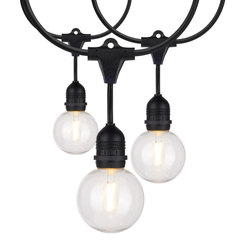 24Ft, LED String Light, Includes 12-G25 bulbs, 2200K, 120 Volts