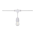 24Ft, LED String Light; Includes 12-S14 bulbs, 2200K, White Cord