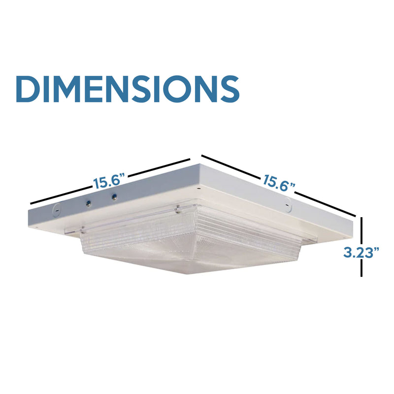 LED Canopy Light, 2358 Lumen Max, CCT and Wattage Selectable, 120-277V