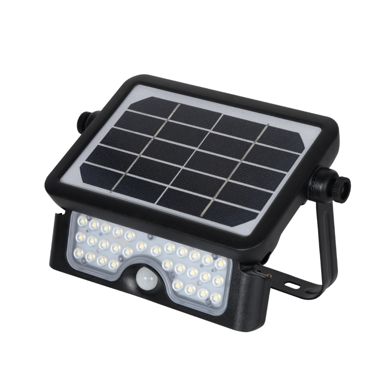 Solar Flood Integrated Flood Light Pad, 5W, 500 Lumens, 4000K, Black