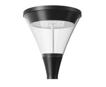 7" Garden Post-Top Light, 7800 Lumens, 18W/30W/45W/60W Selectable, 120-277V, CCT Selectable 3000K/4000K/5000K, Black Finish