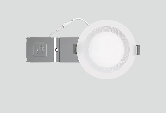 4" Round Multifit Flat Recessed Light, 600 Lumens, 8.5W, 120-277V, CCT Selectable 2700K/3000K/3500K/4000K/5000K