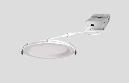 6" Round Multifit Flat Recessed Light, 1,000 Lumens, 14.5W, 120-277V, CCT Selectable 2700K/3000K/3500K/4000K/5000K