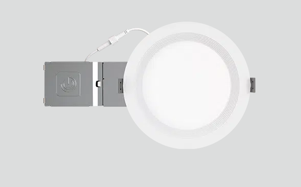 6" Round Multifit Flat Recessed Light, 1,000 Lumens, 14.5W, 120-277V, CCT Selectable 2700K/3000K/3500K/4000K/5000K