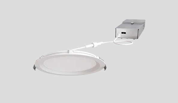 8" Round Multifit Flat Recessed Light, 1,500 Lumens, 17.5W, 120-277V, CCT Selectable 2700K/3000K/3500K/4000K/5000K