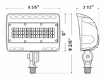 Integrated LED Wall Wash Landscape Flood Light, 50 Watt, 5250 Lumen Max, 3000K or 5000K, 12V