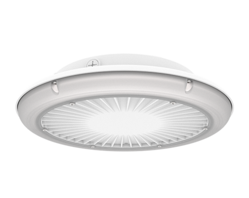 UFO Parking Garage Canopy Light Fixture, 58W, 3000K, 4000K or 5000K, 347-480V, Bronze, Black, Silver or White Finish