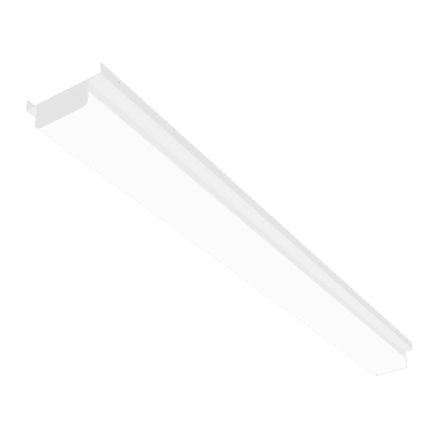 8FT LED Linear Retrofit Strip Light, 5286 Lumens, 4000K, Surface Mounted, Frosted Flat or Round Lens, 120-277V