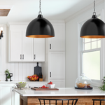 Pendant Light, Arrco Collection,  Black Stainless Steel Finish