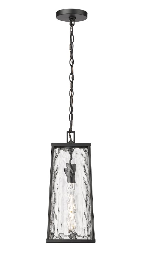 Dutton 1-Light Outdoor Hanging Lantern Powder Coated Black