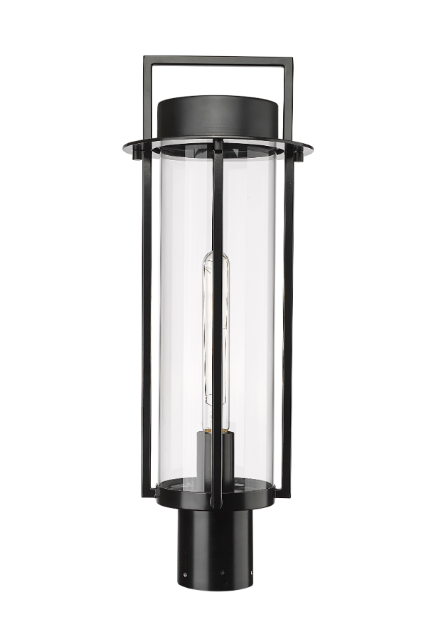 Russell 1-Light Outdoor Post Lantern Powder Coated Black