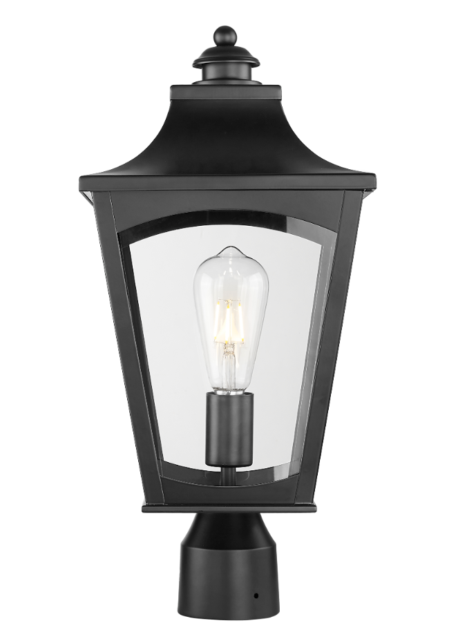 Bratton 2-Light Outdoor Post Lantern Powder Coated Black